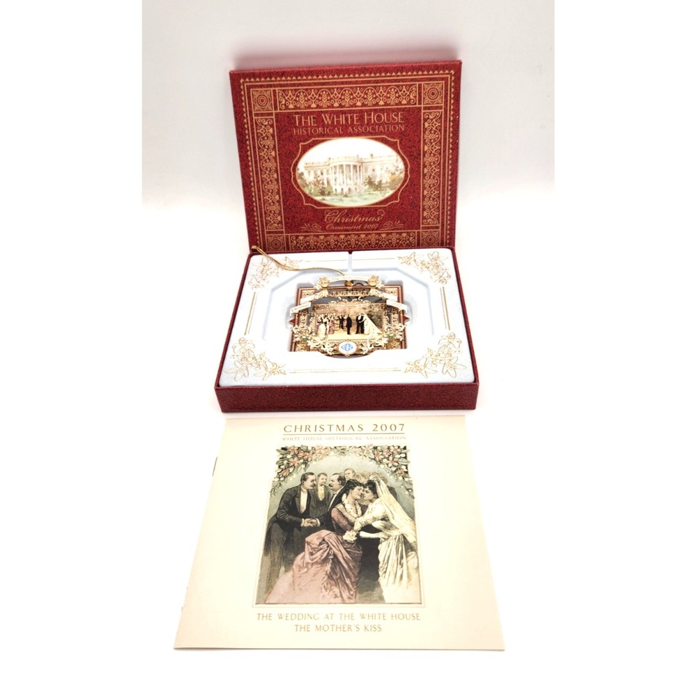 White House Historical Association Christmas Ornament 2007 Box Wedding Cleveland